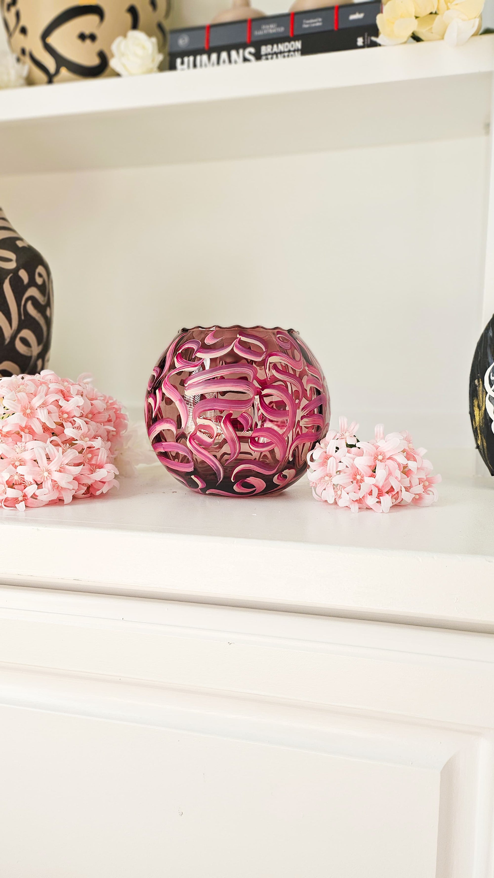 Hand Painted Vase - Magenta Magic