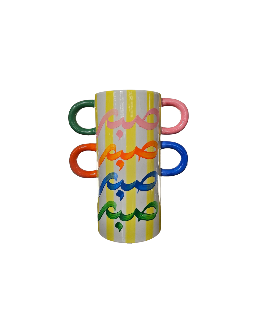 HAND PAINTED Vase #7| New Year Collection | Arabic Calligraphy Home Decor