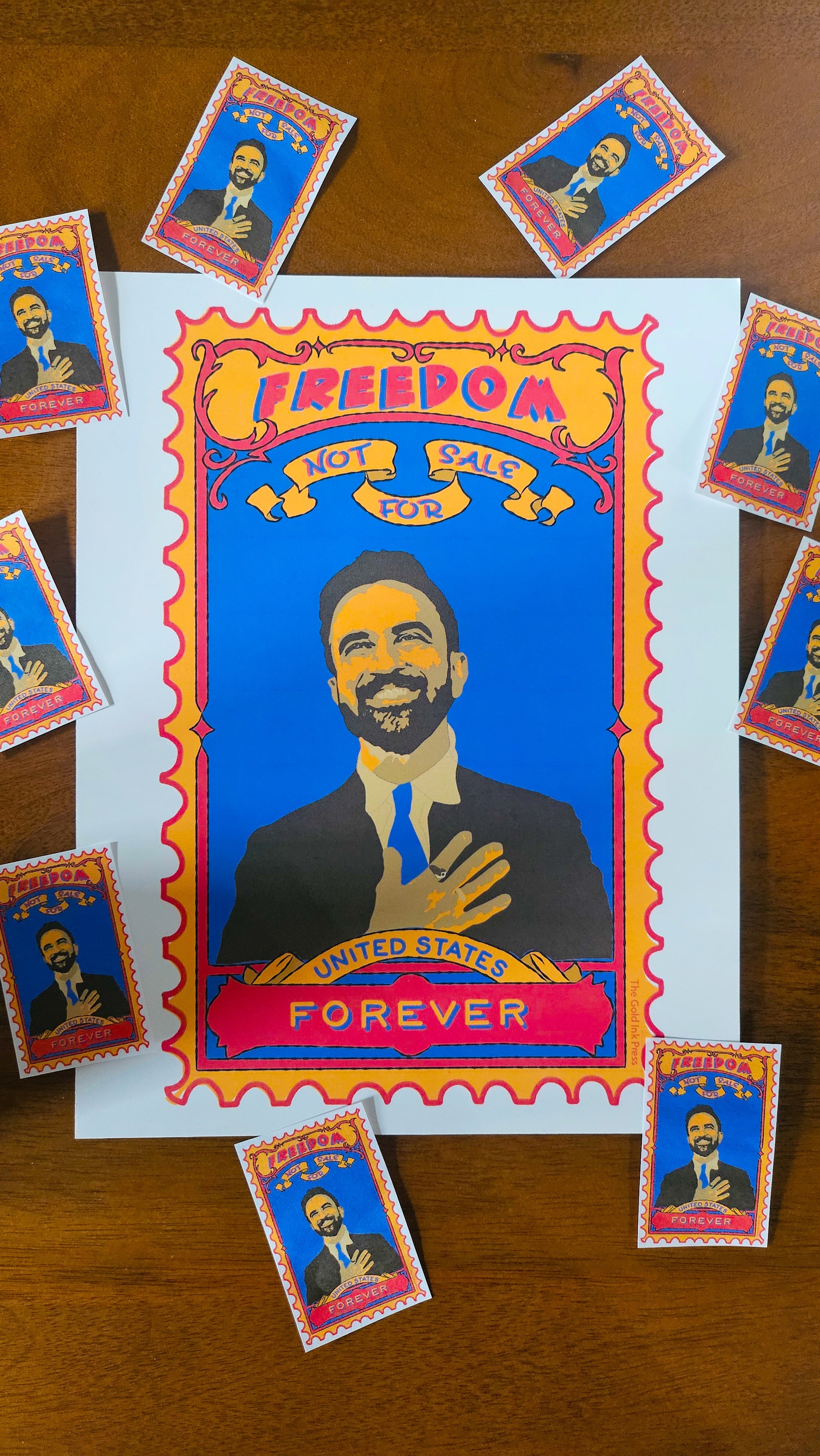 Zohran Mamdani Sticker or Print "Freedom Not for Sale"