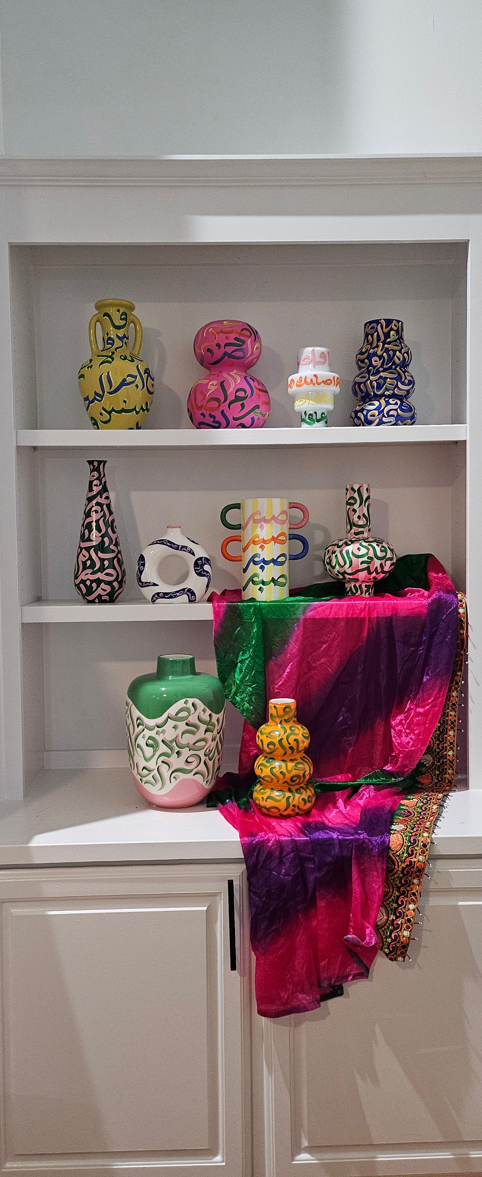 HAND PAINTED Vase #1| New Year Collection | Arabic Calligraphy Home Decor
