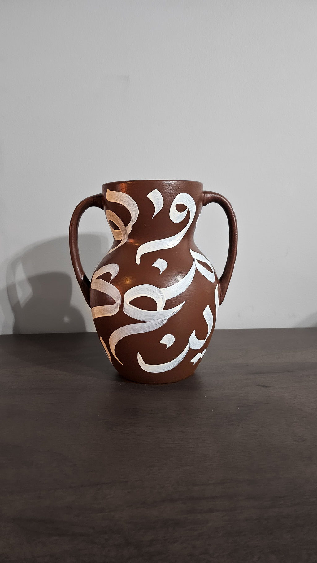 #1 - Brown at Dusk Vase Collection - Vase in Brown & White