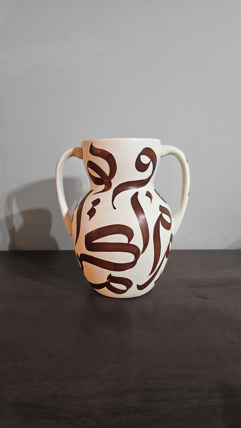 #2 - Brown at Dusk Vase Collection - Vase in White & Brown