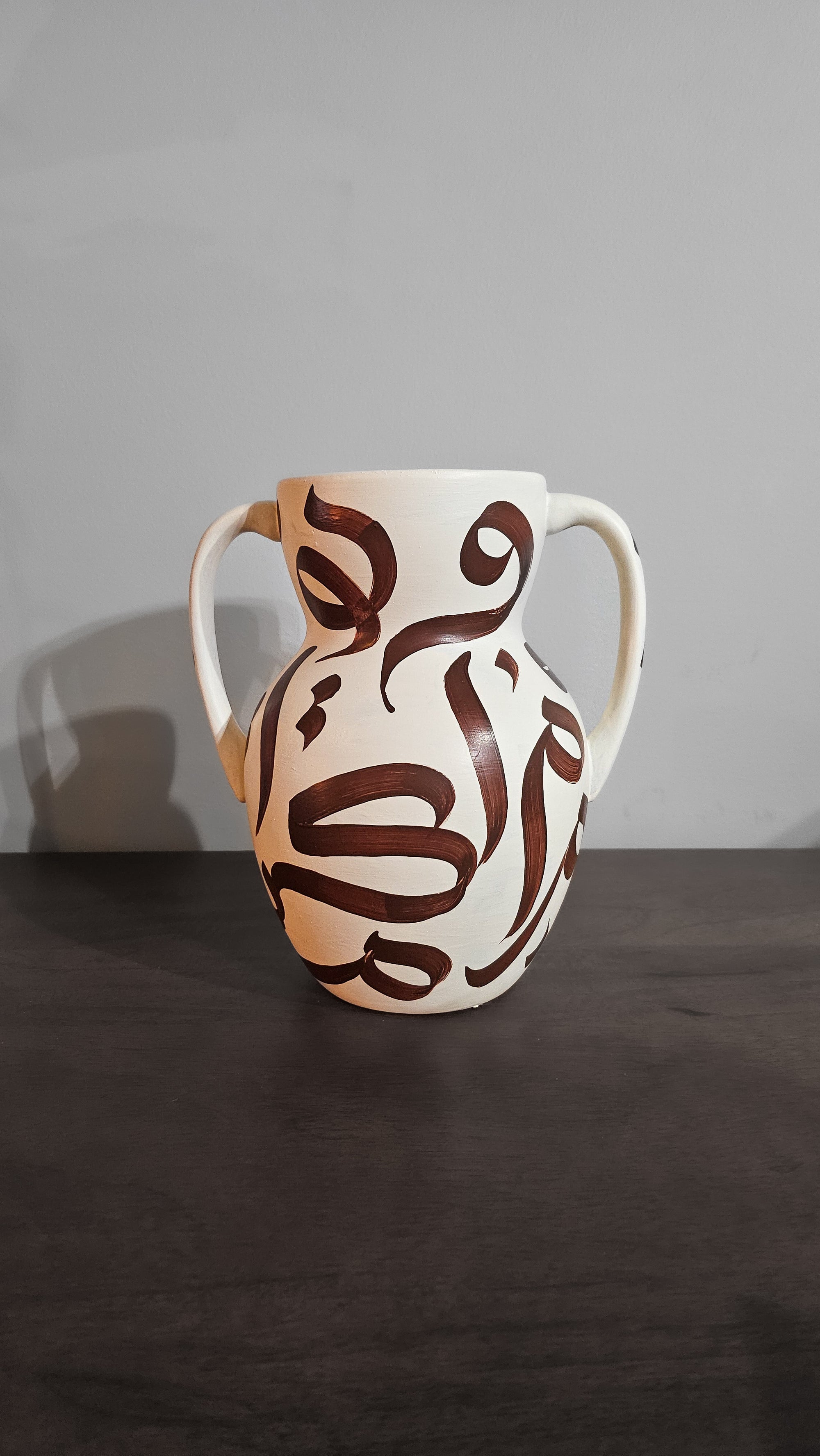 #2 - Brown at Dusk Vase Collection - Vase in White & Brown