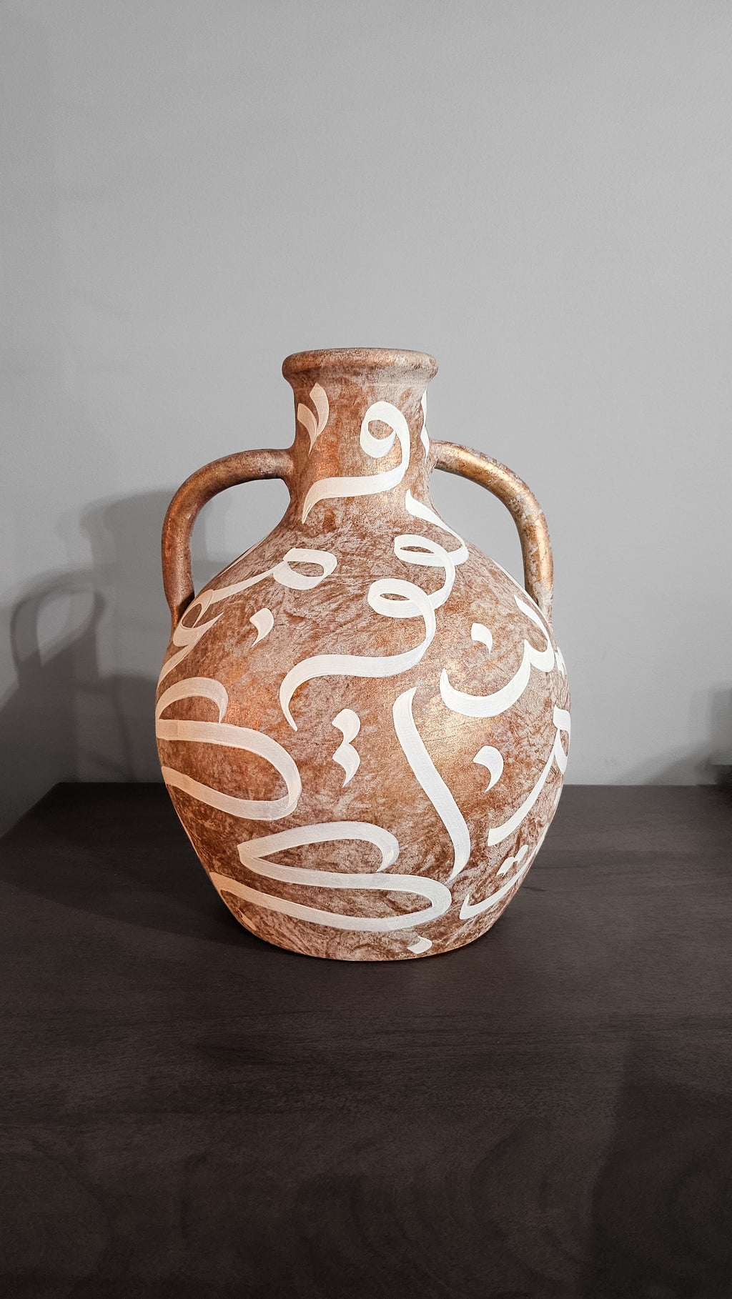 #13 - Brown at Dusk Vase Collection - Vase in Speckled Copper & White