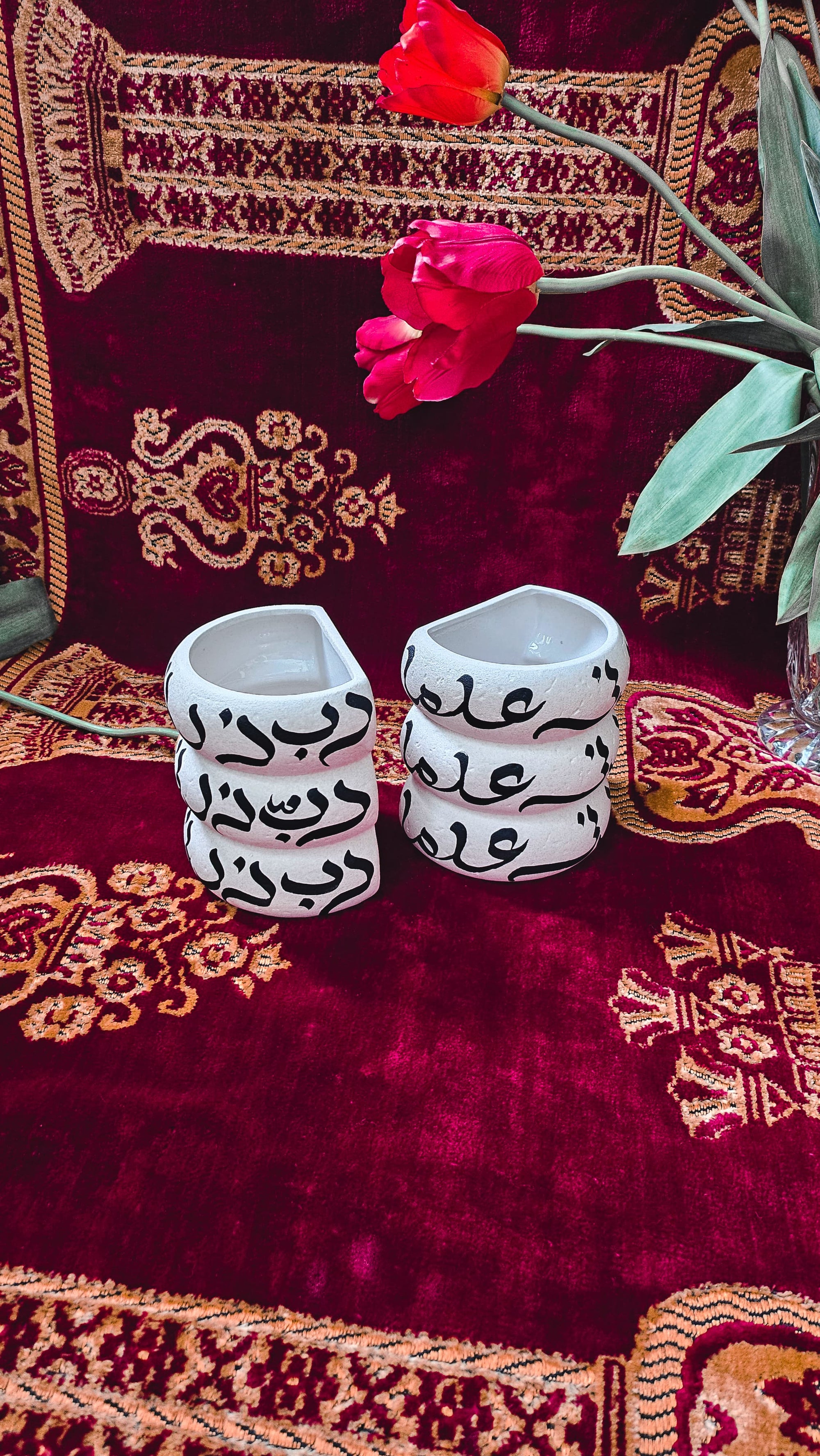 Hand Painted Book Ends - rabbi zidni ilma (set of 2)
