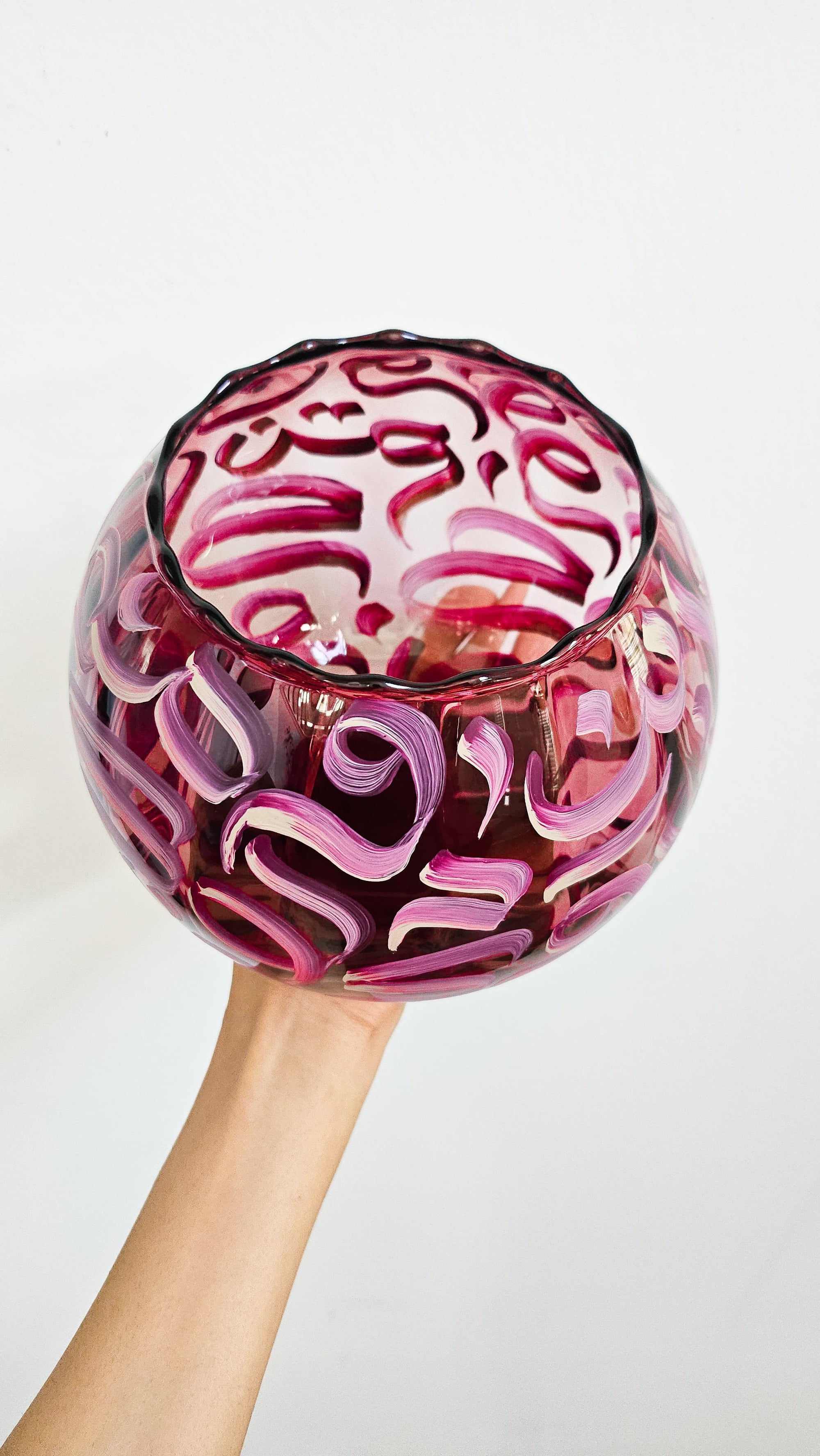 Hand Painted Vase - Magenta Magic