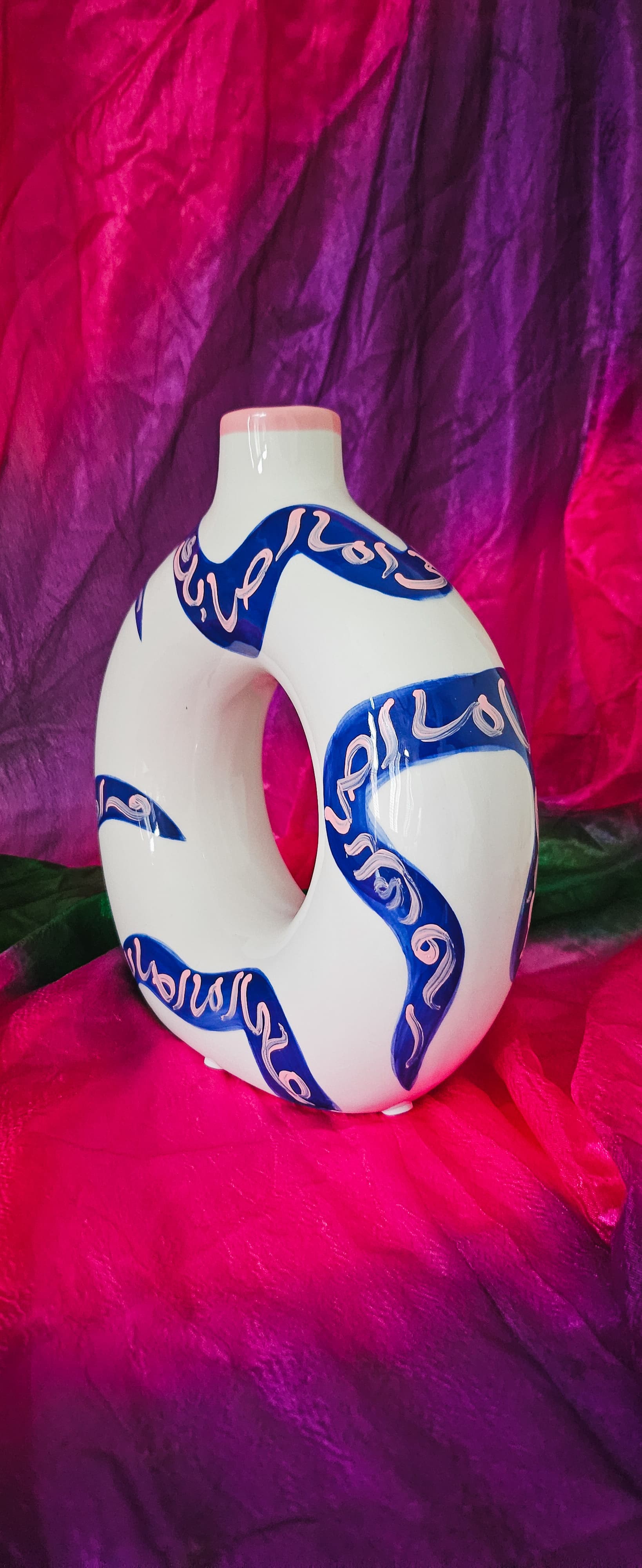 HAND PAINTED Vase #6| New Year Collection | Arabic Calligraphy Home Decor