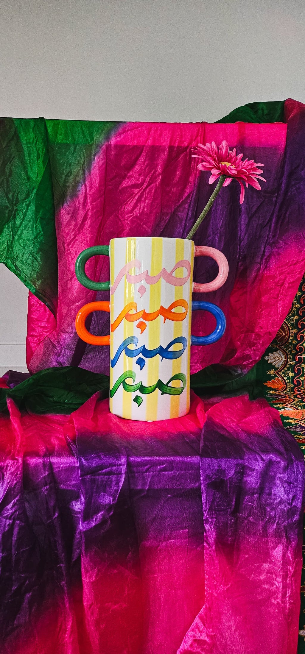 HAND PAINTED Vase #7| New Year Collection | Arabic Calligraphy Home Decor