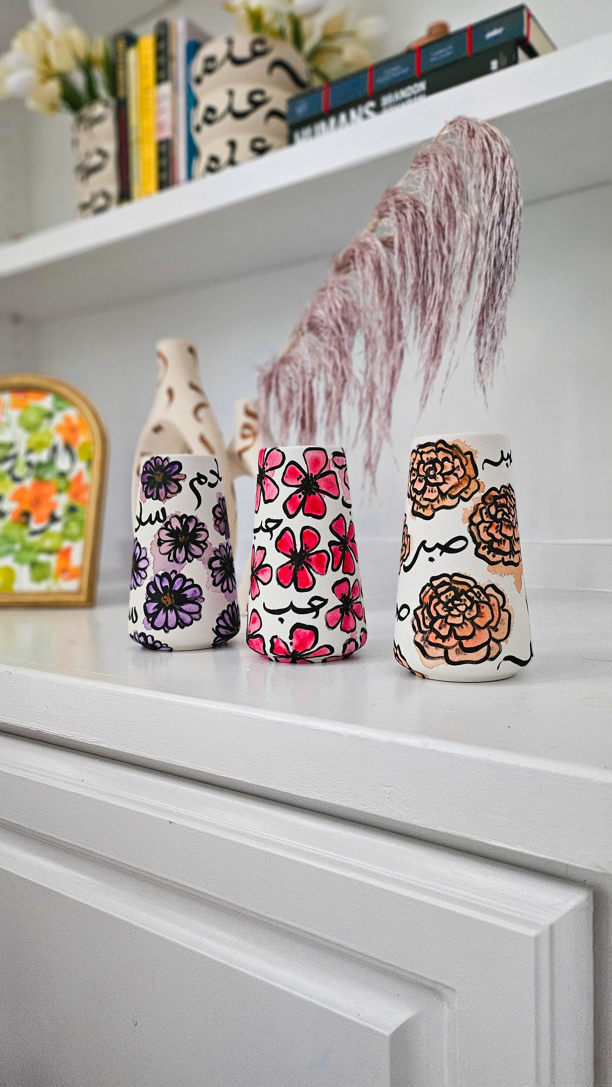 Hand Painted Vase - Haab Flowers