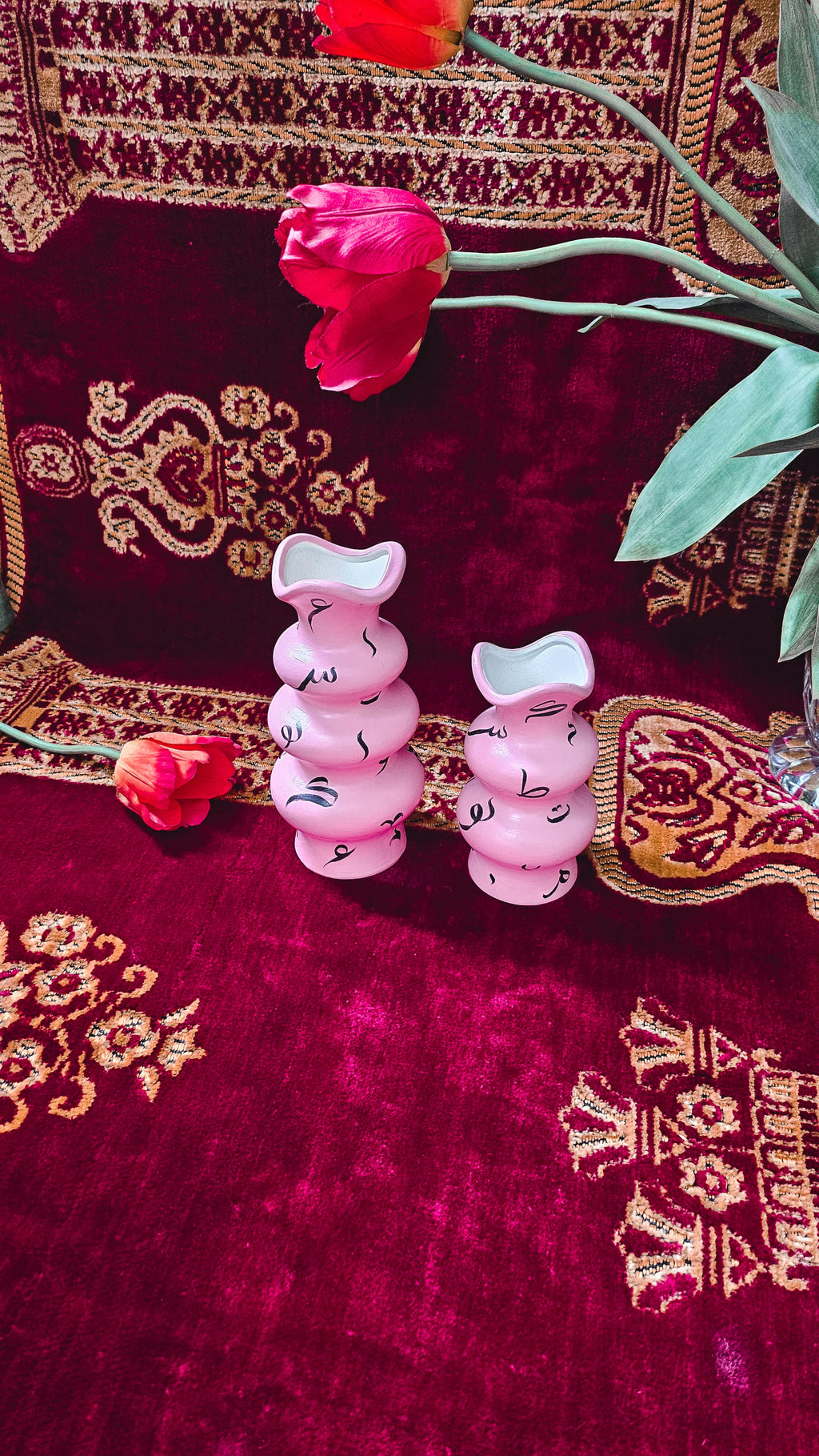 Hand Painted Vase- Fragments of an Oasis Collection- Vase #6