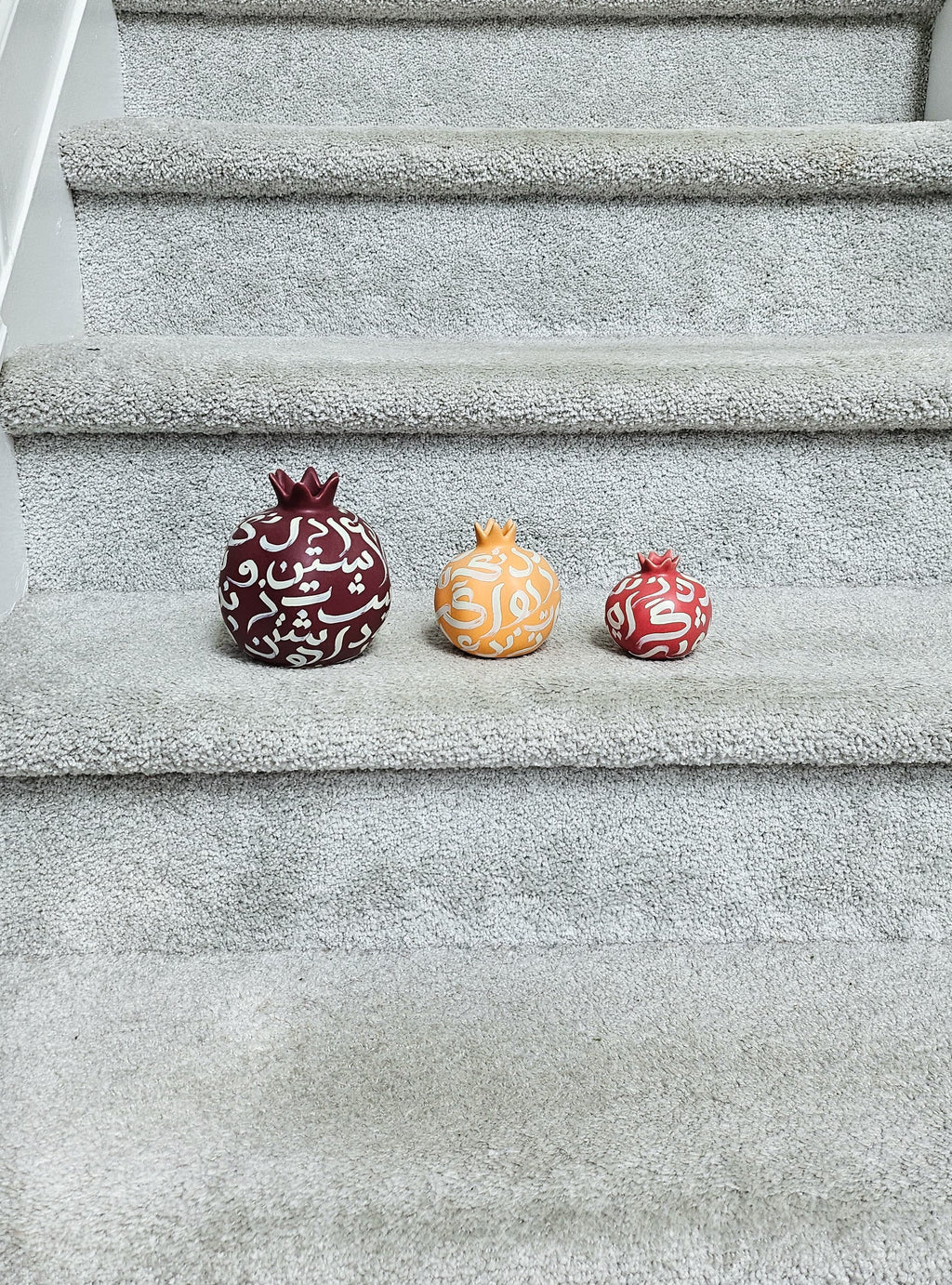 Hand Painted Vases - Pomegranates (Set of 3)
