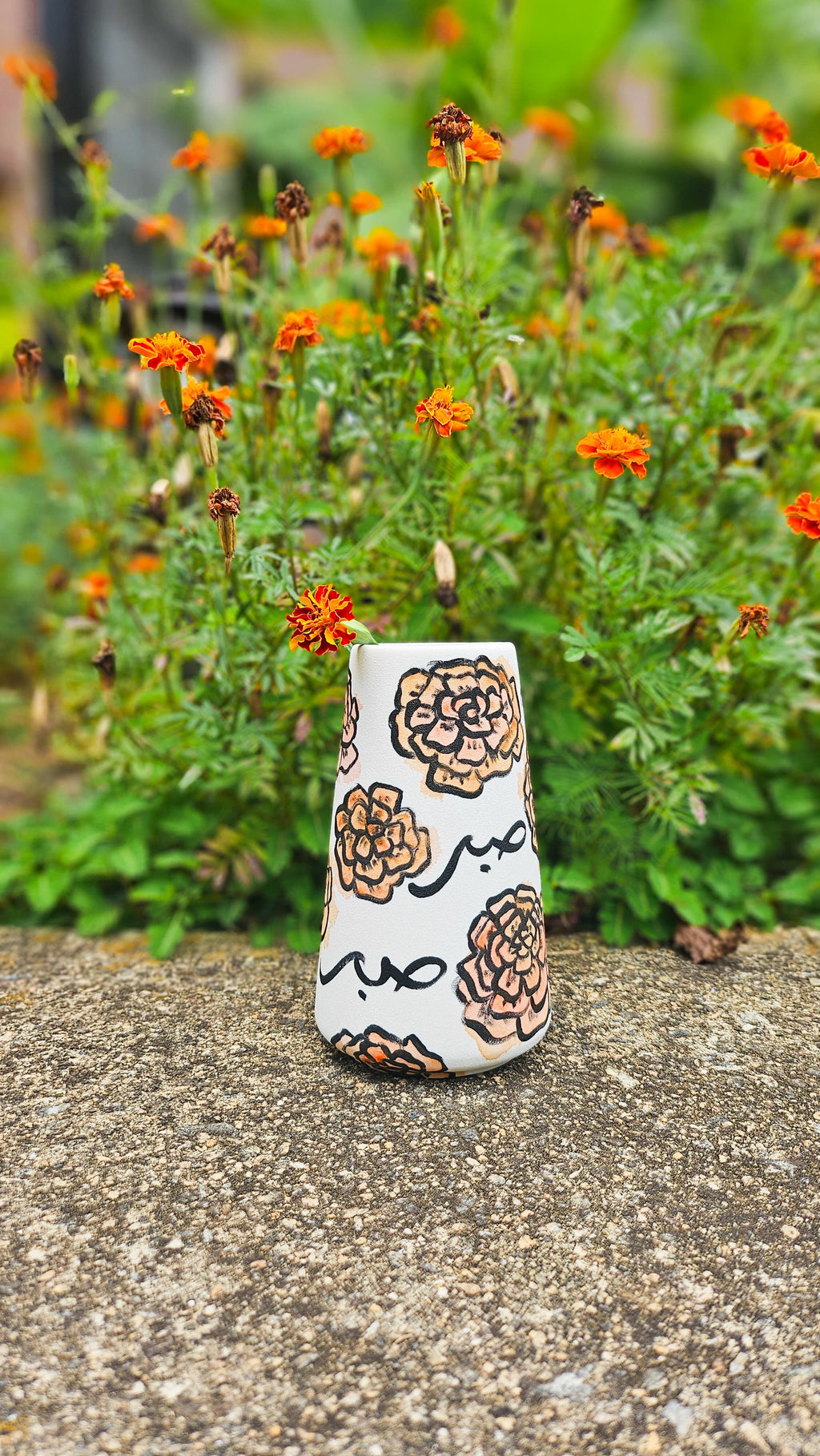 Hand Painted Vase - Sabr Flowers