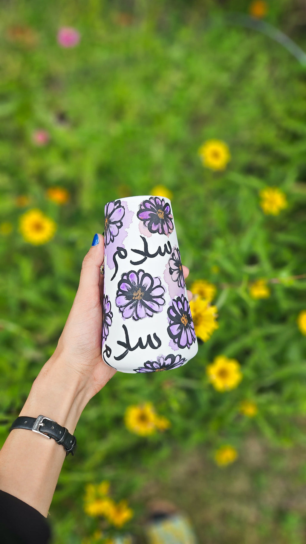 Hand Painted Vase - Salam Flowers