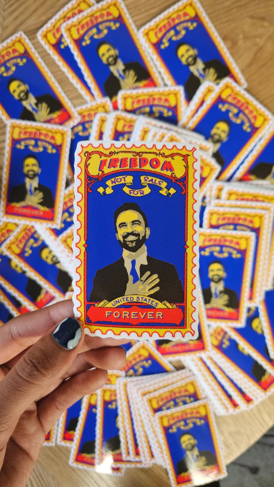 Zohran Mamdani Sticker or Print "Freedom Not for Sale"