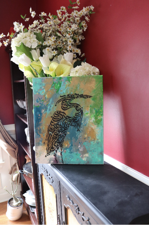 BIRD Arabic Calligraphy Art | ORIGINAL ART