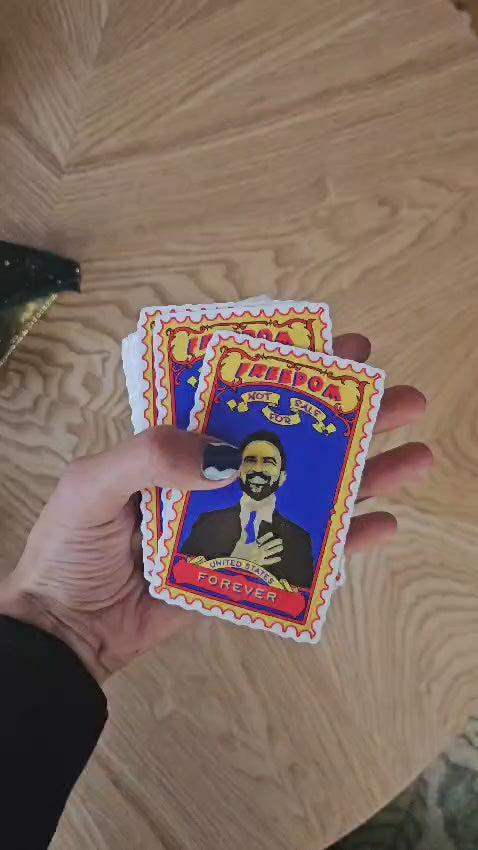 Zohran Mamdani Sticker or Print "Freedom Not for Sale"