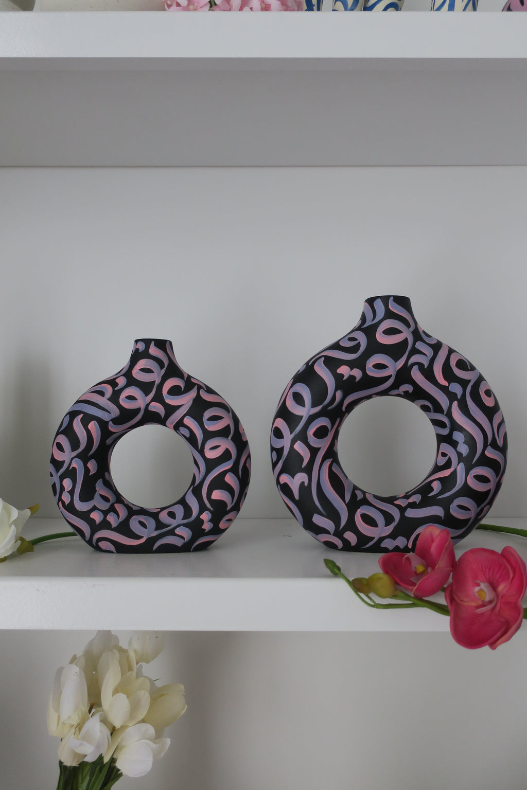 Hand Painted Vase- Fragments of an Oasis Collection- Vase #10