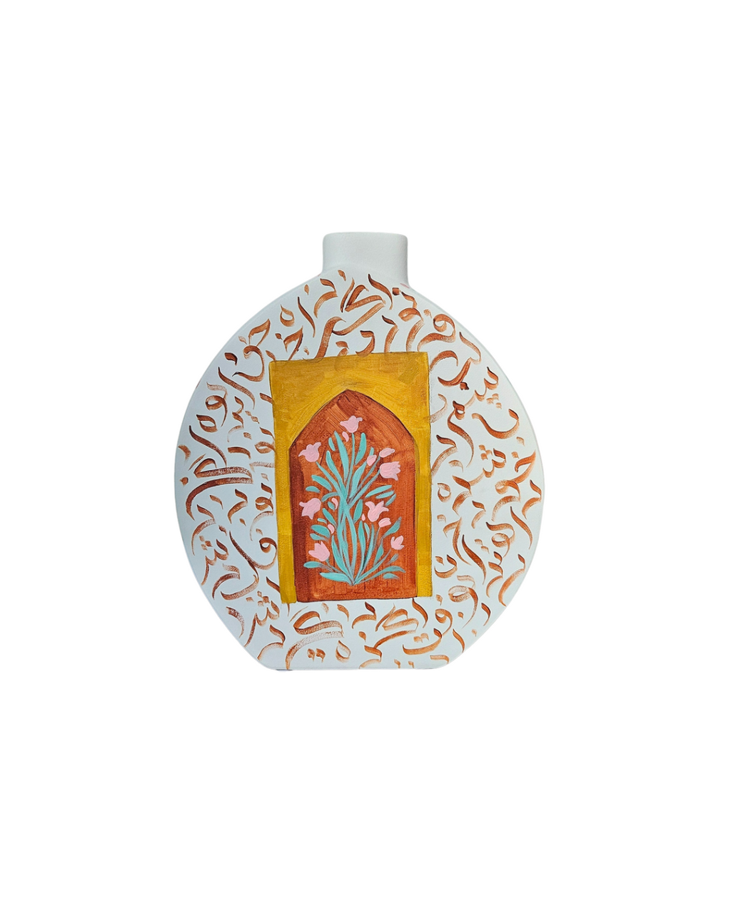 HAND PAINTED Vase | Persian Calligraphy Home Decor