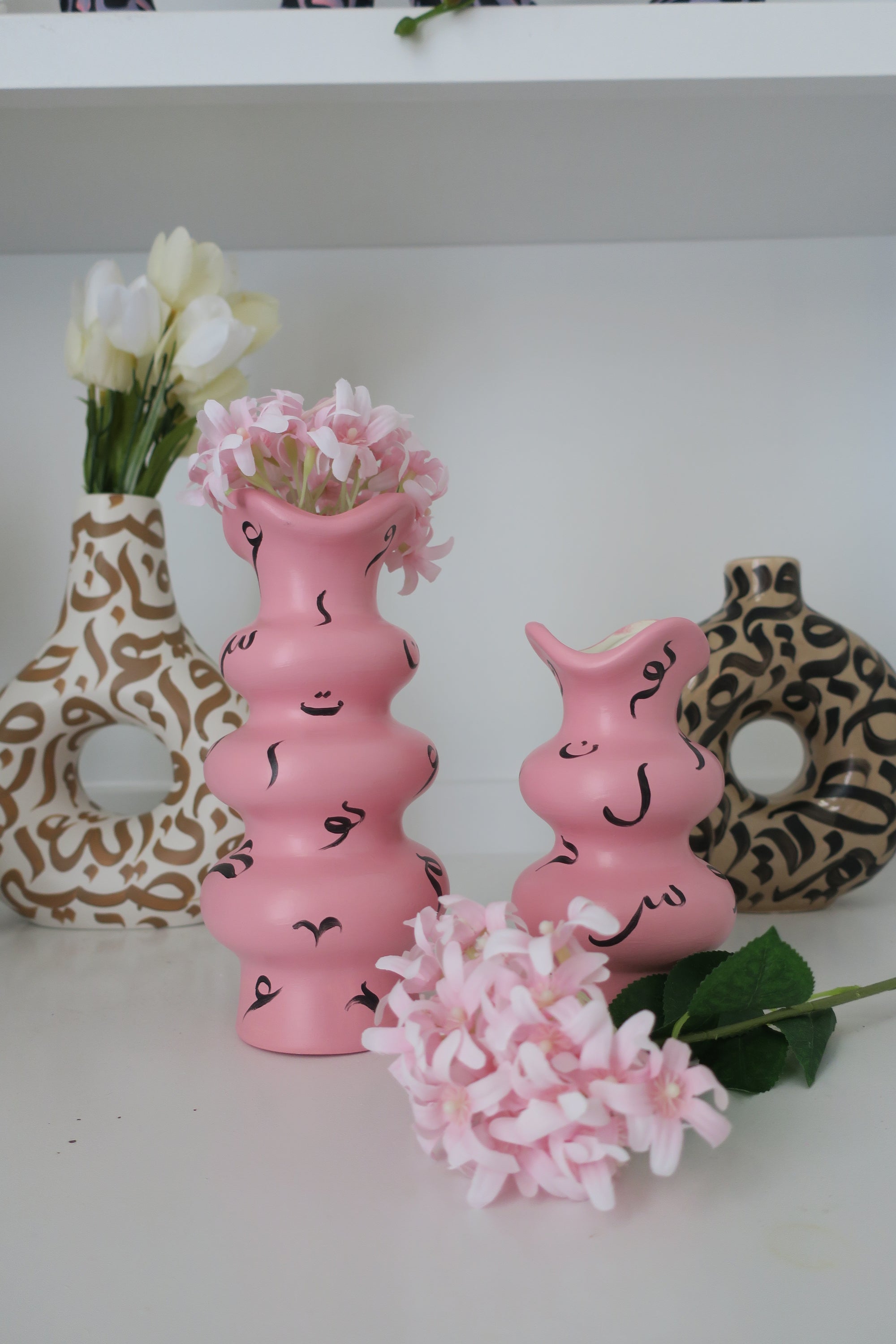 Hand Painted Vase- Fragments of an Oasis Collection- Vase #6